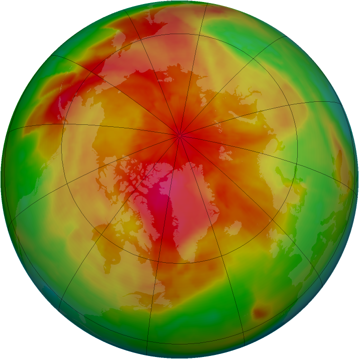 Arctic ozone map for 12 April 2015